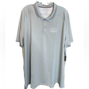 Eddie Bauer Free Dry Spell Out‎ Polo, Gray, Size 2XL, NWT
